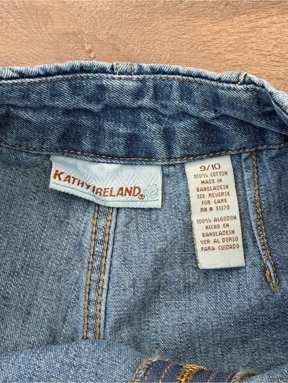 Vintage 90s Kathy Ireland Medium Wash Denim Skort Size 9/10 - Picture 7 of 10
